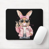 Leopard Print Rabbit Bunny Belling Bubble Gum East Muismat (Met muis)