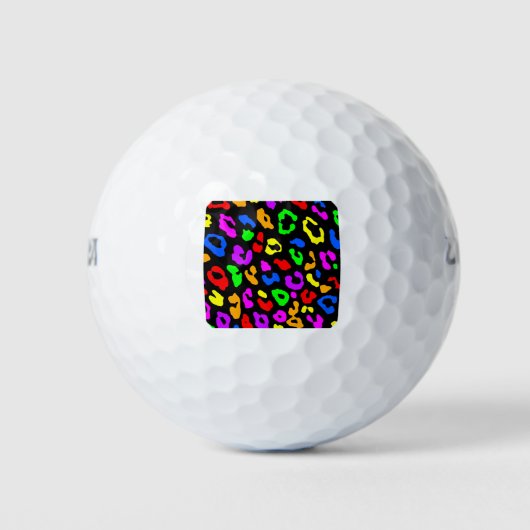 Leopard Print Rainbow Golfballen (Voorkant)