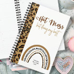 Leopard Print Rainbow Hot Mess Quote 2023 Planner<br><div class="desc">Hot Mess,  maar doe mijn beste,  gepersonaliseerde planner met een ontwerp van de regenboogluipaard. Eenvoudig,  klein en trendy met modern citaat in hand lettertype - perfect voor school,  kantoor en multitaskingmama's!</div>