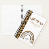 Leopard Print Rainbow Hot Mess Quote 2023 Planner (Display)