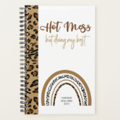 Leopard Print Rainbow Hot Mess Quote 2023 Planner (Voorkant)