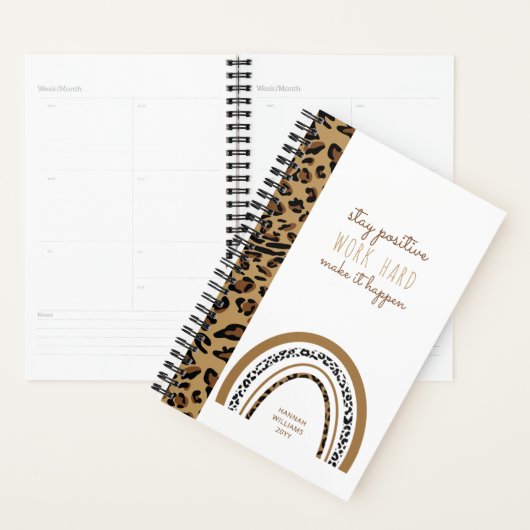 Leopard Print Rainbow Positive Quote 2023 Planner (Display)