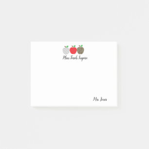 Leopard Print Red Apple docent terug naar school Post-it® Notes