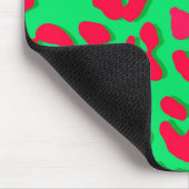 Leopard Print Red Green Muismat (Hoek)