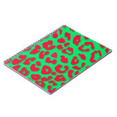 Leopard Print Red Green Notitieboek (Linkerzijde)