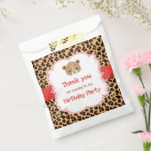 Leopard Print Red Quatre folie Birthday Party Bedankzakje (Gezegeld)