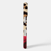 Leopard Print Red Rose Mr. en Mrs. Text Foto Case-Mate iPhone Case (Achterkant / Rechts)