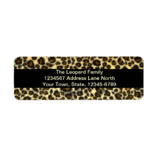 Leopard Print retour adreslabels Etiket