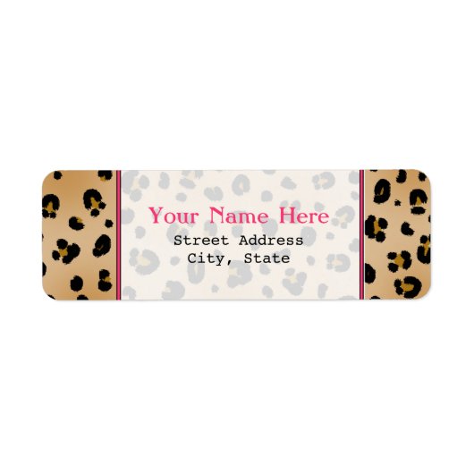 Leopard Print Return Address Label (Voorkant)