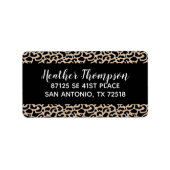 Leopard Print Return Address Label (Voorkant)