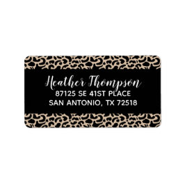 Leopard Print Return Address Label