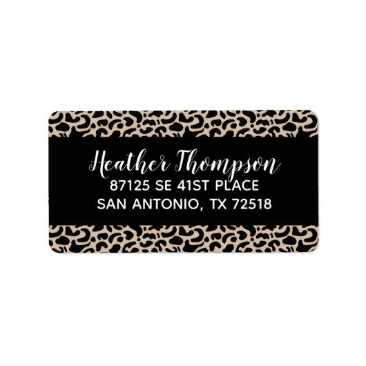 Leopard Print Return Address Label (Voorkant)