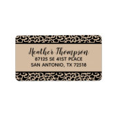 Leopard Print Return Address Label (Voorkant)
