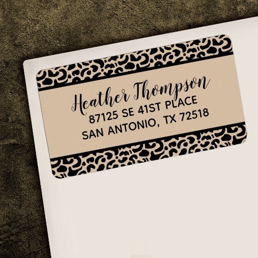 Leopard Print Return Address Label