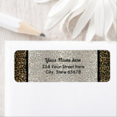 Leopard Print Return-adreslabels Etiket (Insitu)