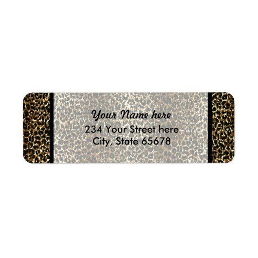 Leopard Print Return-adreslabels Etiket (Voorkant)