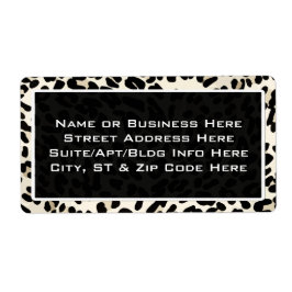 leopard Print Return-adreslabels Etiket