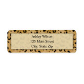 Leopard Print Return-adreslabels Etiket (Voorkant)