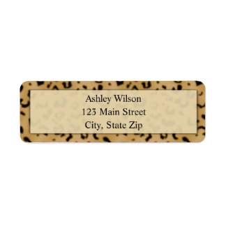 Leopard Print Return-adreslabels Etiket