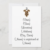 Leopard Print Rhinestone Baby shower Uitnodiging (Achterkant)