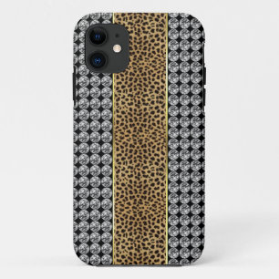 Leopard Print Rhinestone Iphone nauwelijks daar ho 11 Hoesje