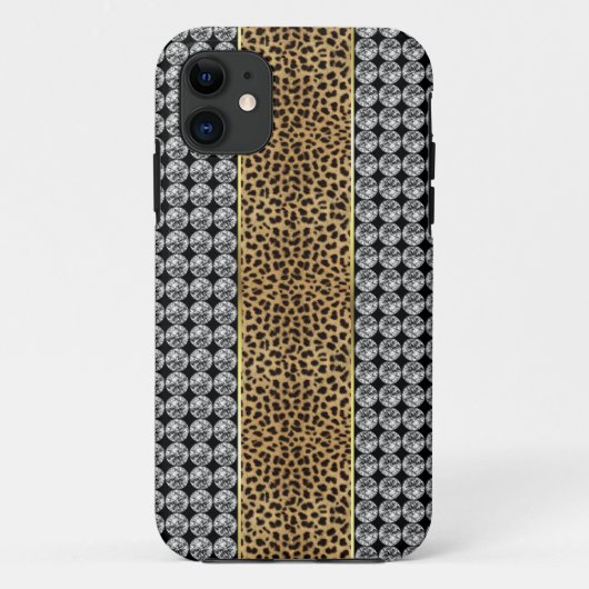 Leopard Print Rhinestone Iphone nauwelijks daar ho Case-Mate iPhone Case (Achterkant)