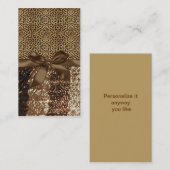 Leopard Print,Ribbon,Bow,Rhinestone Visitekaartje (Voorkant / Achterkant)