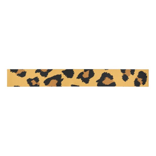 Leopard Print Ribbon Grosgrain Lint (Voorkant)