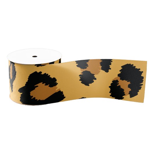 Leopard Print Ribbon Grosgrain Lint (Spoel)