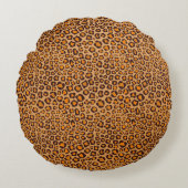 Leopard Print Rond Kussen (Voorkant)