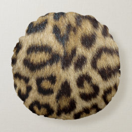 Leopard Print Rond Kussen