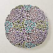Leopard Print Rond Kussen (Voorkant)