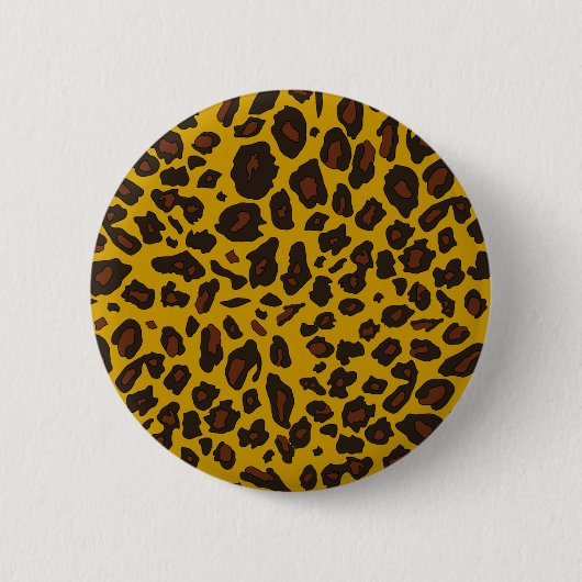 Leopard Print Ronde Button 5,7 Cm (Voorkant)