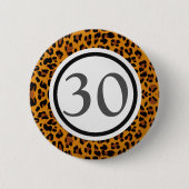 Leopard Print Ronde Button 5,7 Cm (Voorkant)