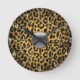 Leopard Print Ronde Klok