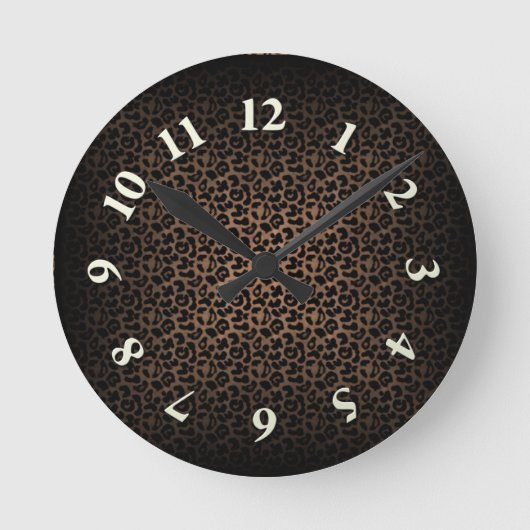 Leopard Print Ronde Klok (Voorkant)