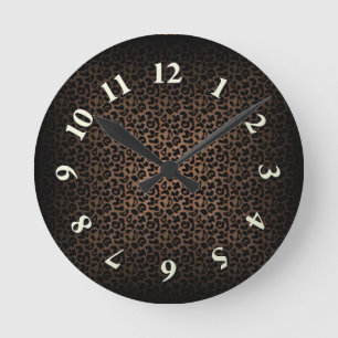 Leopard Print Ronde Klok