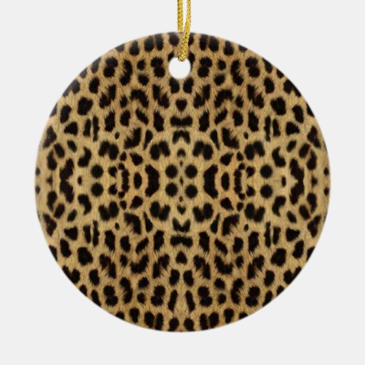 Leopard print Ronde Ornament (Voorkant)
