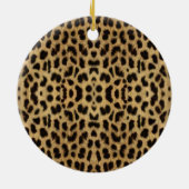 Leopard print Ronde Ornament (Achterkant)