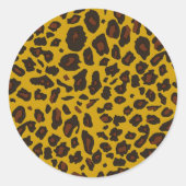 Leopard Print Ronde Sticker (Voorkant)