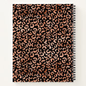 Leopard Print Roos Gold Foil Sketchbook Notitieboe Notitieboek (Achterkant)