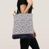 Leopard print roze aangepaste naam tote bag (Dichtbij)