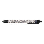 Leopard print roze aangepaste naam zwarte inkt pen (Bodem)
