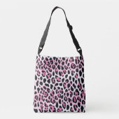 Leopard print roze en wit crossbody tas (Achterkant)