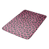 Leopard Print roze grijs Badmat (Gekanteld)