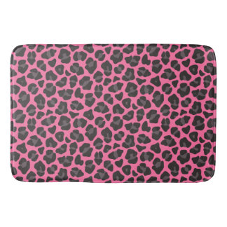 Leopard Print roze grijs Badmat