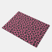 Leopard Print roze grijs Deurmat (Schuin)