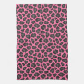 Leopard Print roze grijs Theedoek (Verticaal)