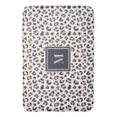 Leopard print roze monogram badmat (Voorkant Verticaal)