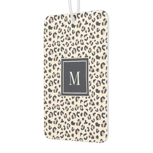 Leopard print roze monogram luchtverfrisser (Links)